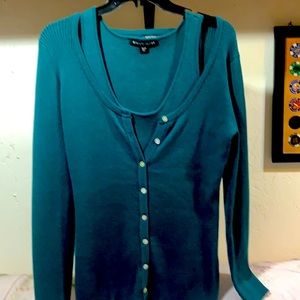Two piece Boston Proper cardigan sweater set